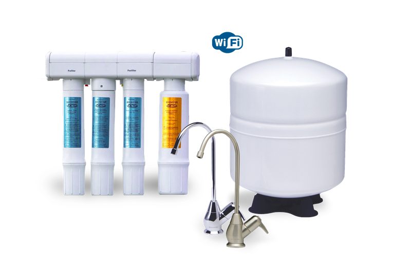 EcoWater bottleless water cooler paired with a reverse-osmosis system