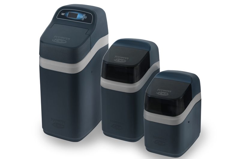 Three sizes of EcoWater eVOLUTION water softeners side by side
